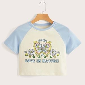 Romwe butterfly crop top